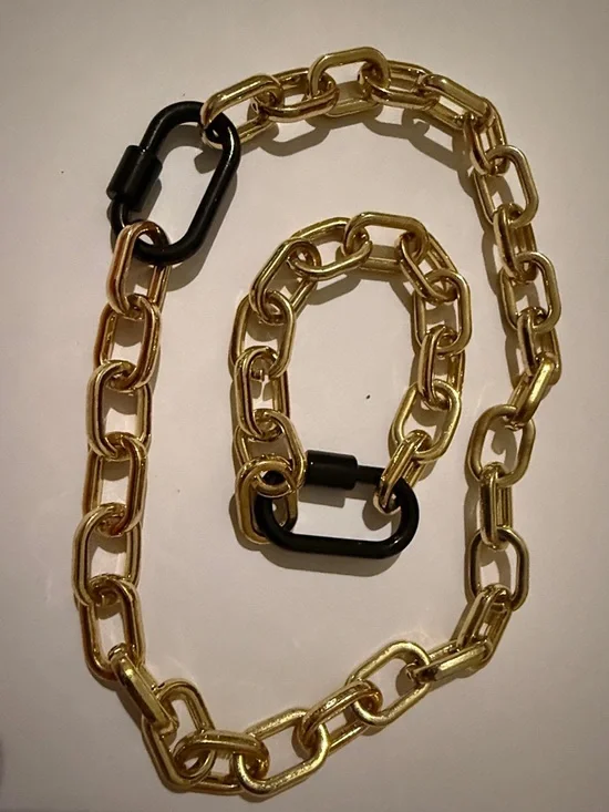 Allie+Bess Joan Gold tone Chain Link Necklace and Bracelet Set (2nd listing) - Picture 1 of 16